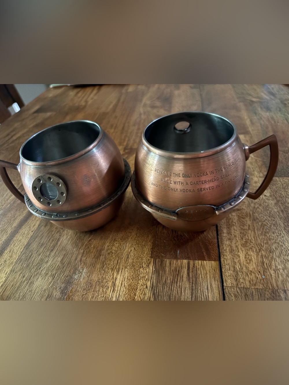 Rare Reyna Vodka Copper Moscow Mule Mug - Steam Punk Mugs